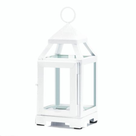 WHITE MINI CONTEMPORARY LANTERN