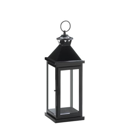 MEDIUM GLOSSY BLACK LANTERN