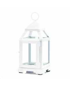 WHITE MINI CONTEMPORARY LANTERN