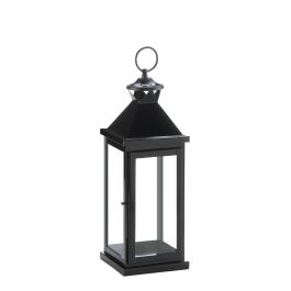 MEDIUM GLOSSY BLACK LANTERN
